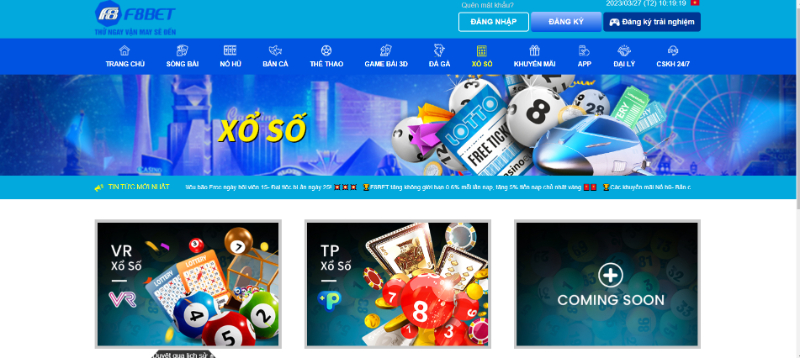 Game F8bet xổ số dành cho các lô đề thủ